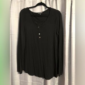 Cable & Gauge XL black long sleeve 1/2 button shirt